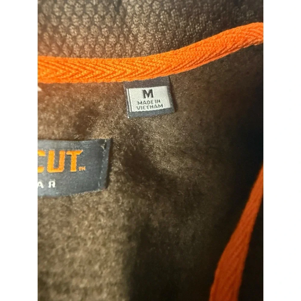 RIDGECUT Mens Medium Work Jacket Full Zip Fleece Lined Durable Brown NEW